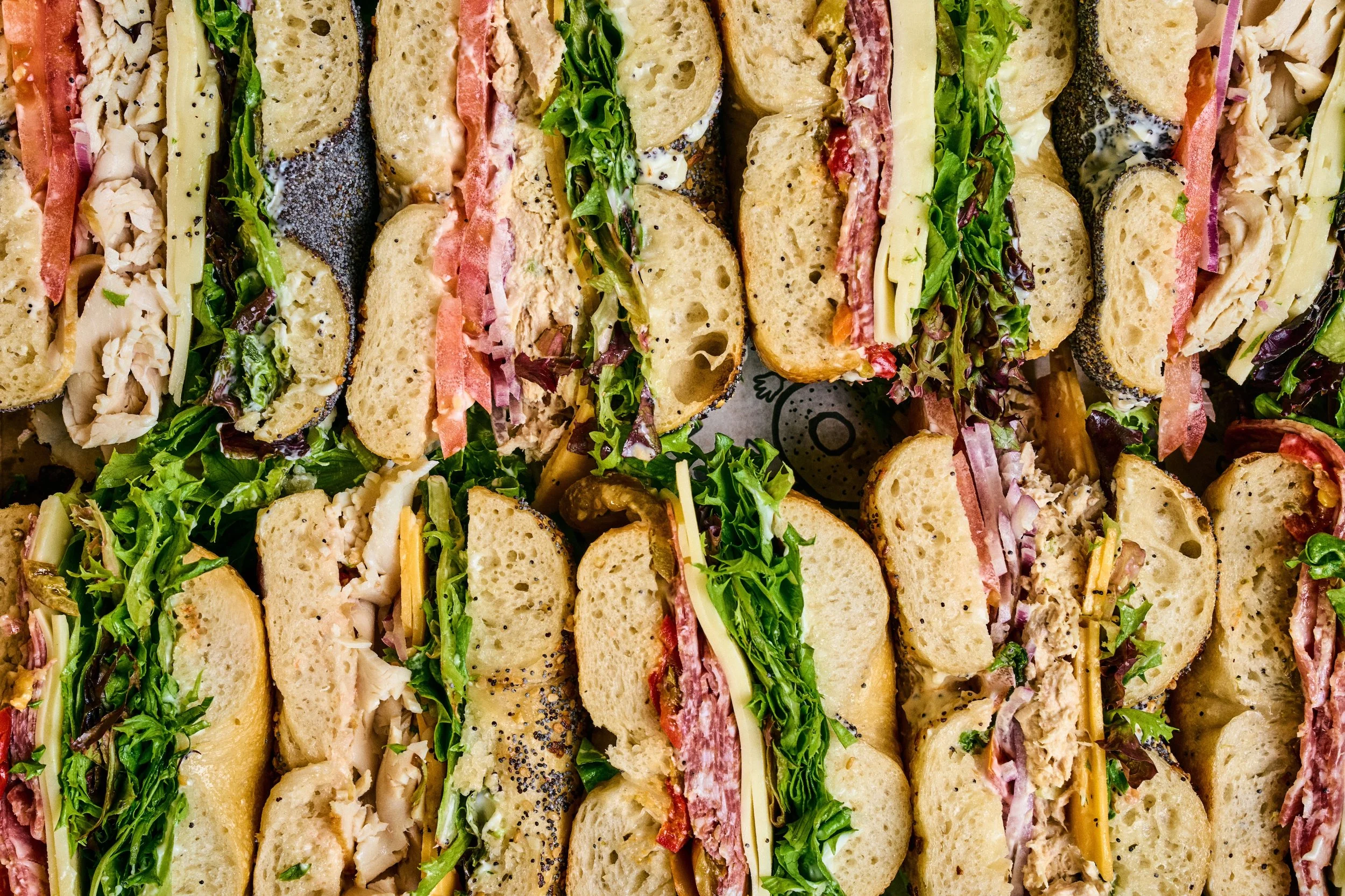 Hank's Bagels catering spread